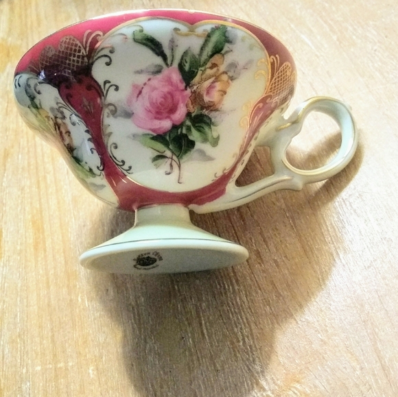 Hand Painted Floral, Lefton China Tea Cup Set - Picture 11 of 16